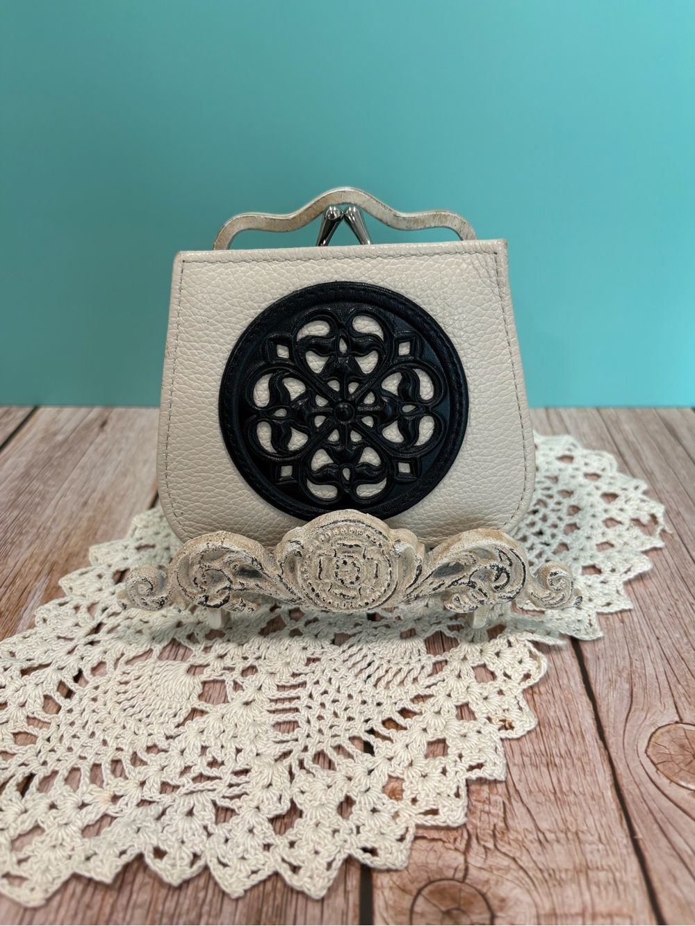 Brighton Ferrara Mystique Small Wallet with Black Medallion (Retired)